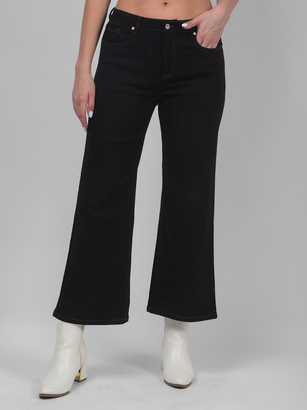 Numero Uno Women Solid Black Jeans